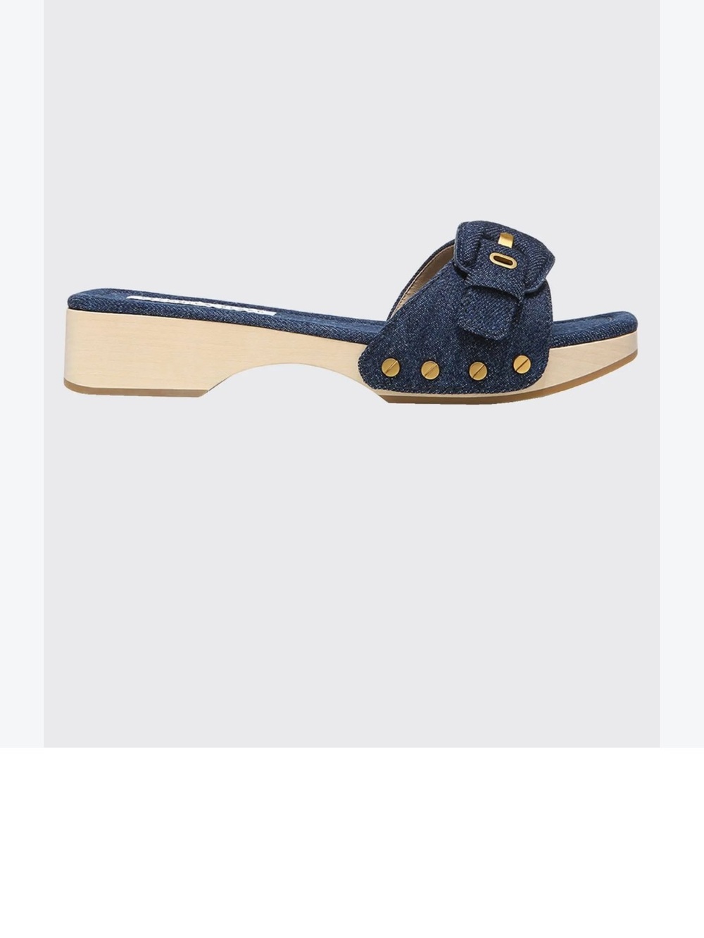 Veronica Beard Sandal Womens 7M Blue Denim Davina Clog Slides Summer Casual Boho
